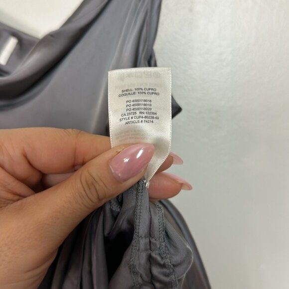 Aritzia Wilfred Only Ruched Satin Slip Dress with Adjustable Length - Picture 3 of 12